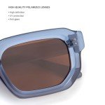 Baililai Trendy Rectangle Sunglasses with UV Protection