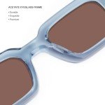 Baililai Trendy Rectangle Sunglasses with UV Protection