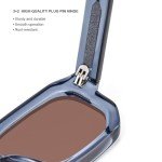 Baililai Trendy Rectangle Sunglasses with UV Protection