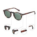 CANYEUX Vintage Round Polarized Sunglasses - Tortoise Frame