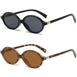 Breaksun Retro Oval Sunglasses - 90s Vintage Style