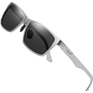 Lightweight DUCO Polarized Square Sunglasses for Men