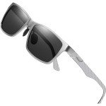 Lightweight DUCO Polarized Square Sunglasses for Men