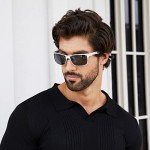 Lightweight DUCO Polarized Square Sunglasses for Men