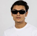 Trendy Retro Polarized Black Designer Sunglasses