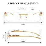 Trendy Gold Rimless Rectangle Sunglasses for All