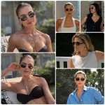 Stylish Oval Sunglasses for Women – 2 Pack