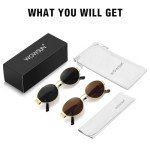 Stylish Oval Sunglasses for Women – 2 Pack
