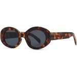 Chic Leopard Gradient Oval Sunglasses for Women