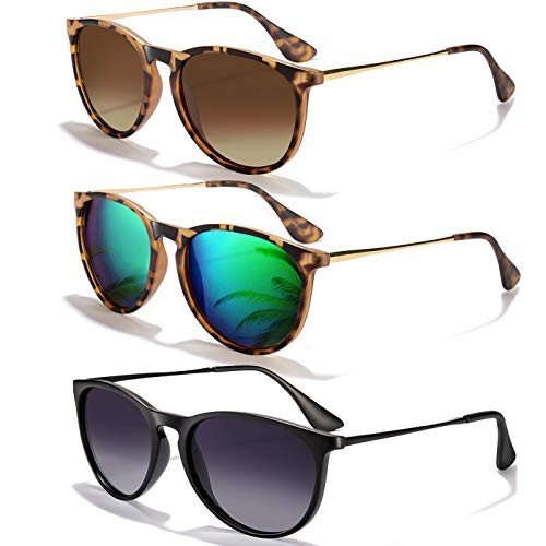 Trendy Vintage Round Polarized Mirrored Sunglasses