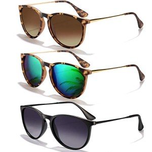 Trendy Vintage Round Polarized Mirrored Sunglasses
