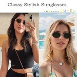 Trendy Retro Oval Sunglasses with UV400 Protection