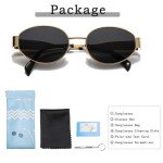Trendy Retro Oval Sunglasses with UV400 Protection