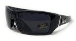 Locs Men's Black Rectangular 63mm Sunglasses
