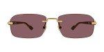 Gucci GG1221S Gold/Brown Rectangular Sunglasses for Men