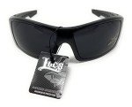 Locs Men's Black Rectangular 63mm Sunglasses