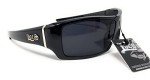 Locs Men's Black Rectangular 63mm Sunglasses