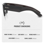 Ray-Ban RB0840S Mega Wayfarer Square Sunglasses Bundle