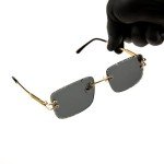 Trendy Gold Wire Frame Rimless Sunglasses for All