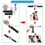 Stylish Black Red Leather Watch Band Replacement