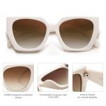 Trendy Oversized Polarized Square Cat-Eye Sunglasses