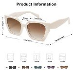 Trendy Oversized Polarized Square Cat-Eye Sunglasses