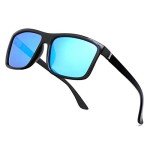NIEEPA Men's Polarized Square Sunglasses - Blue Silver Lens