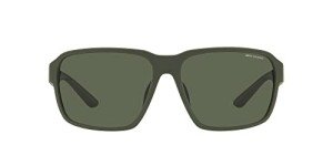 Armani Exchange Men's Matte Olive Square Sunglasses