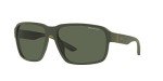 Armani Exchange Men's Matte Olive Square Sunglasses