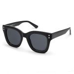 SOJOS Retro Polarized Square Sunglasses - Black/Grey