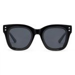 SOJOS Retro Polarized Square Sunglasses - Black/Grey