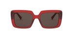Versace Women's Transparent Red Sunglasses with Brown Lenses