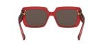 Versace Women's Transparent Red Sunglasses with Brown Lenses