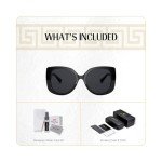 Versace VE4387 Black Rectangle Sunglasses + iWear Kit