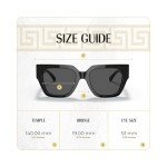Versace Square Sunglasses with Designer Eyewear Kit