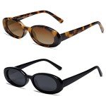 VANLINKER Polarized Retro Oval Sunglasses VL9580