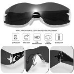 Trendy Rimless Y2K Shield Sunglasses for All