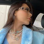 Trendy Rimless Y2K Shield Sunglasses for All