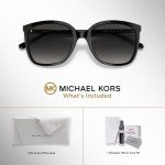 Michael Kors Anaheim Black Gradient Square Sunglasses + Kit