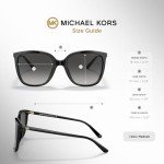 Michael Kors Anaheim Black Gradient Square Sunglasses + Kit