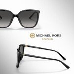 Michael Kors Anaheim Black Gradient Square Sunglasses + Kit