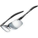 Men's Polarized Sports Driving Sunglasses - Black/Silver