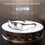 Men's Polarized Sports Driving Sunglasses - Black/Silver