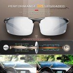 Men's Polarized Sports Driving Sunglasses - Black/Silver
