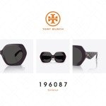 Tory Burch Hexagonal Black/Dark Grey Sunglasses Bundle