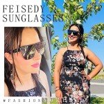 Unisex Fashion Mirrored Sunglasses - UV400 B2996 Black