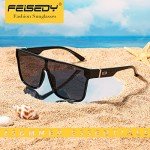 Unisex Fashion Mirrored Sunglasses - UV400 B2996 Black