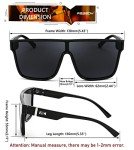 Unisex Fashion Mirrored Sunglasses - UV400 B2996 Black