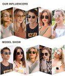 SOJOS Square Sunglasses for Women and Men - Gold/Brown