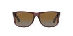 Ray-Ban Justin Rectangular Sunglasses, Dark Brown Gradient